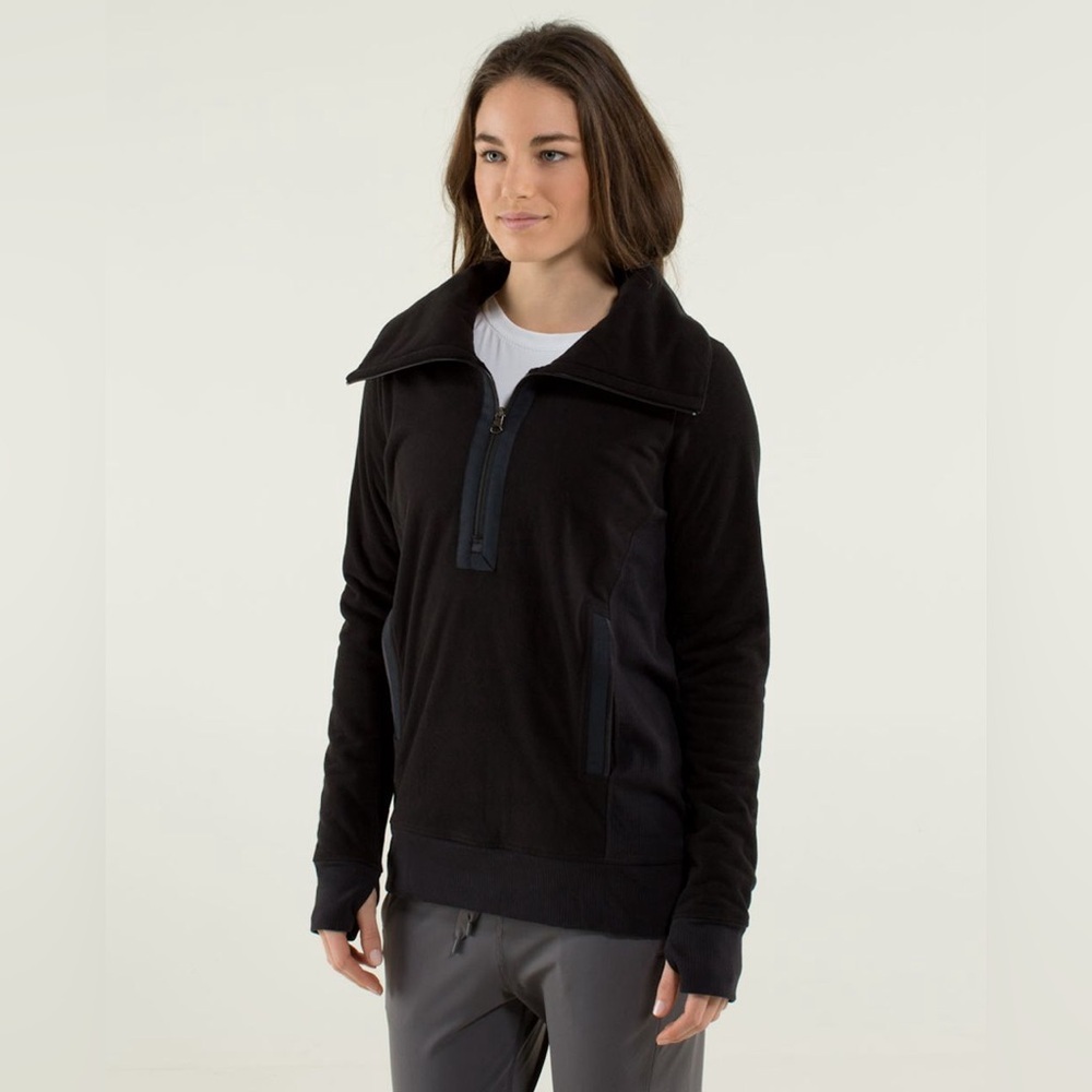 Lululemon Post Chaturanga Pullover Black size 4 - Picture 4 of 12